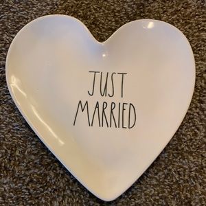 Rae Dunn Just Married Heart Plate